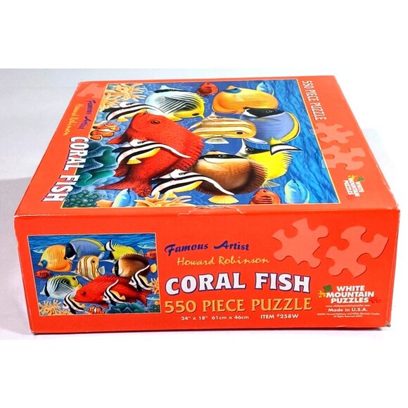 Vintage New White Mountain Coral Fish 550 Piece Jigsaw Puzzle Howard Robinson - Picture 5 of 10